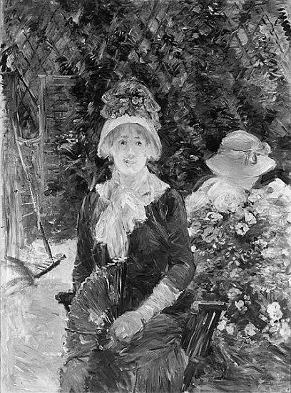 Young Woman in a Garden von Berthe Morisot