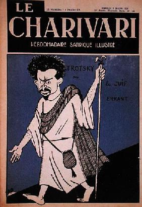 Caricature of Leon Trotsky (1879-1940) as the Wandering Jew, front cover of Le Charivari magazine 1929
