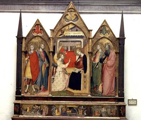 Annunciation with Saints von Bicci  di Lorenzo