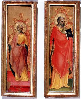 Two Holy Apostles (tempera on panel) von Bicci  di Lorenzo