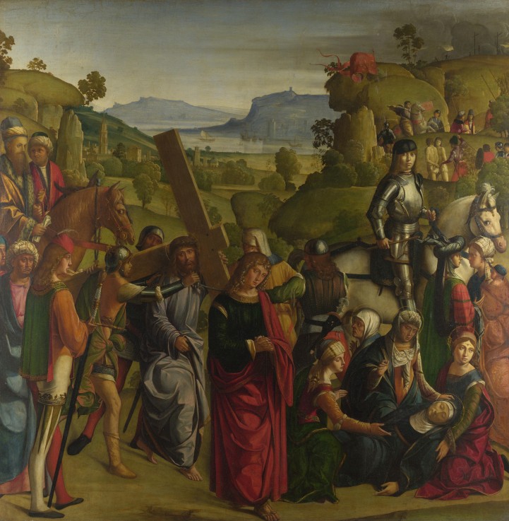 Die Kreuztragung Christi und die Gottesmutter, in Ohnmacht fallend von Boccaccio Boccaccino