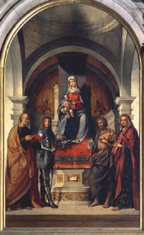 B.Boccaccino, Maria mit Kind u.4 Heilige