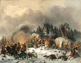Szene aus dem russisch-französischen Krieg 1812
