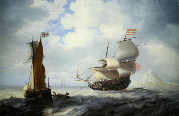 A Marine (oil on canvas) von Bonaventura Peeters