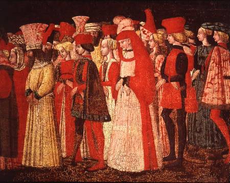 People of the Court of the Sforza Family  (detail) von Bonifacio Bembo