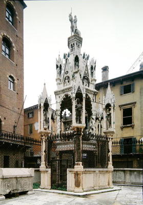 Funerary monument of Cansignorio Della Scala (1340-75) (photo) von Bonino da Campione
