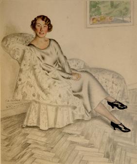 Dame im Interieur 1925