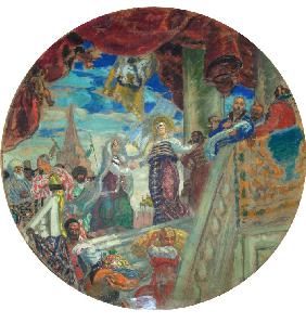 Die Allegorie des Zusammenschlusses Kasans mit Russland 1913