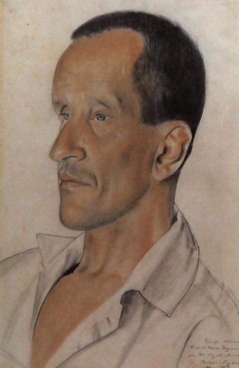 Porträt des Komponists Konstantin Igumnow (1873-1948) von Boris Michailowitsch Kustodiev
