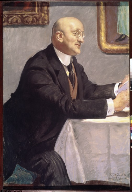 Porträt des Malers Igor Grabar (1871-1960) von Boris Michailowitsch Kustodiev