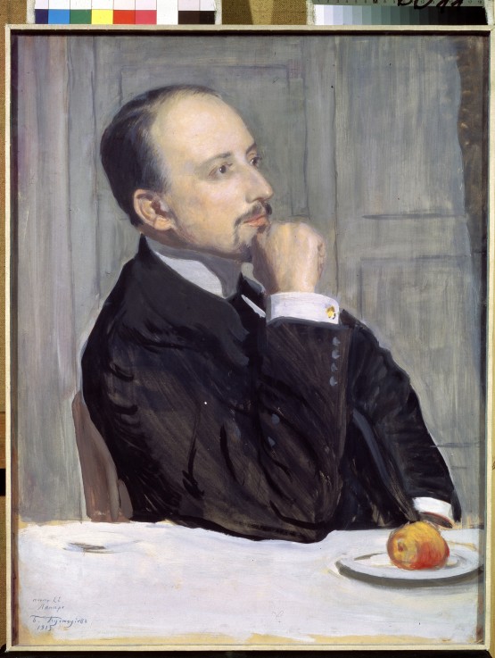 Porträt des Malers Jewgeni Lanceray (1875-1946) von Boris Michailowitsch Kustodiev