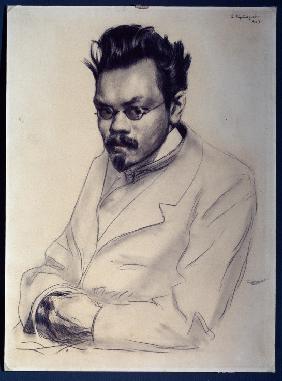 Porträt des Schriftstellers Alexei M. Remisow (1877-1957) 1907