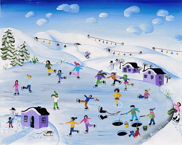 Winter im lila Dorf von Irene Brandt