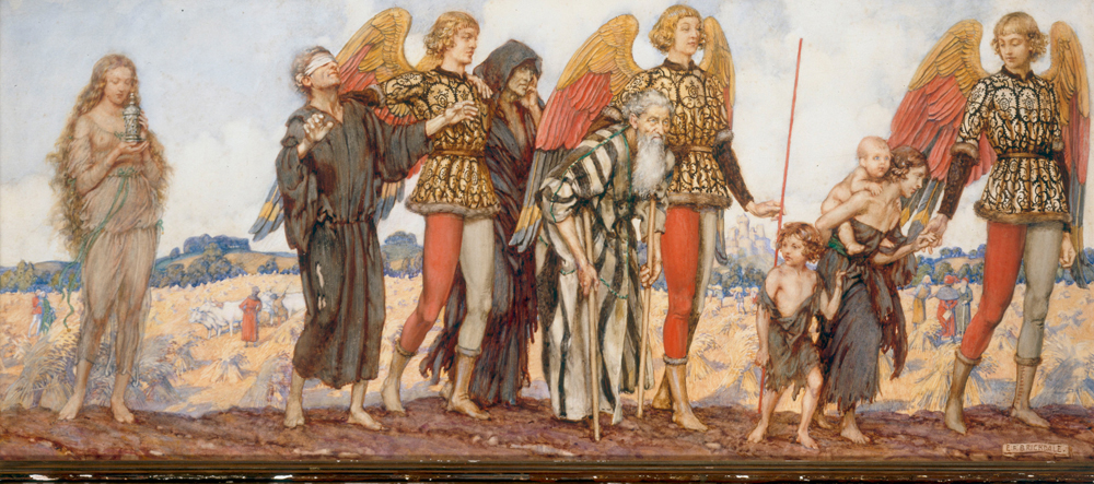 Angels Leading the Poor von Brickdale Eleanor Fortescue