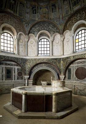 The apse with the baptismal font (photo) von Byzantine