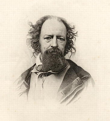 Portrait of Alfred, Lord Tennyson (1809-92) (engraving) von C. Laurie