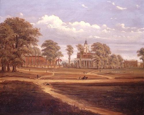 View across Clapham Common towards North Side and The Pavement, 1878 (oil on canvas) von C. Norris