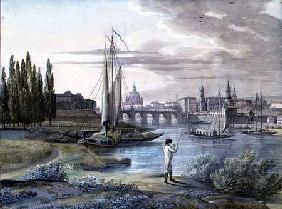 View of Dresden and the River Elbe 1806  on
