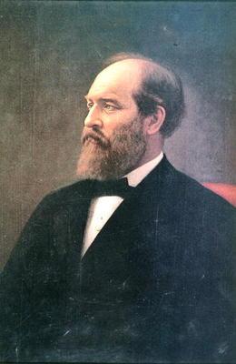 James A. Garfield (1831-81) (oil on canvas) 19th