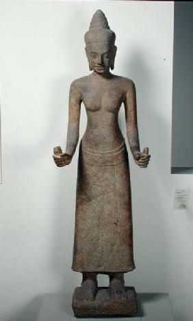 Statue of the goddess, Lakshmi, from Preah Ko, Bayon Style 12th-13th