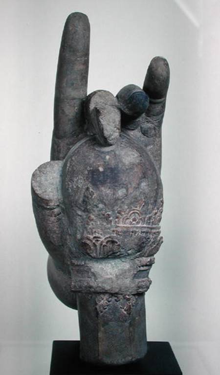 Hand from a colossal statue of Shiva, from Koh Ker, Kompong Thom Province von Cambodian School