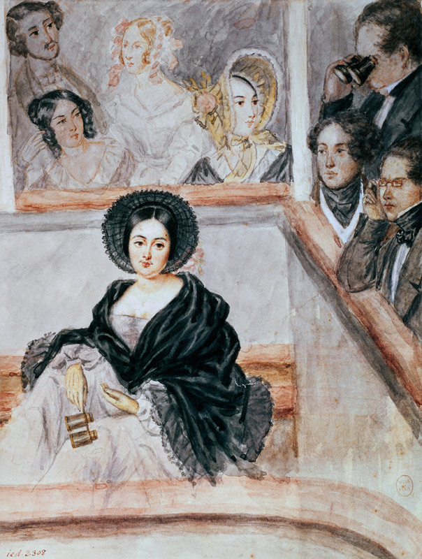 Marie Duplessis (1824-47) at the Theatre von Camille-Joseph-Etienne Roqueplan
