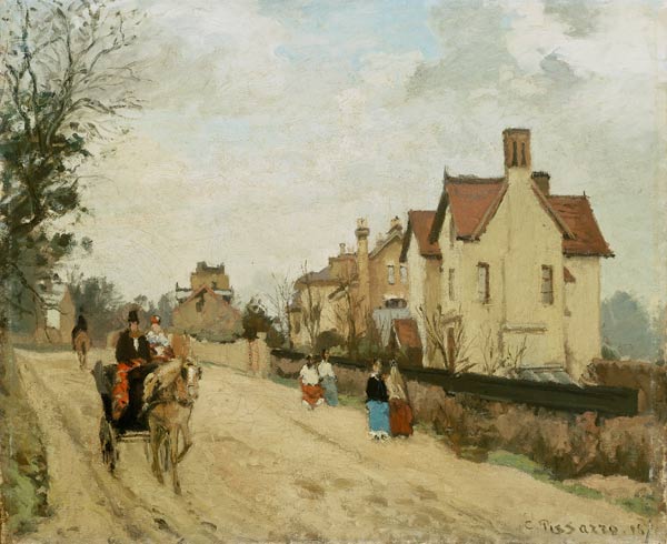 Straße in Upper Norwood. von Camille Pissarro
