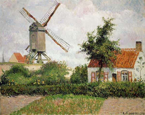 Windmühle in Knocke (Belgien) von Camille Pissarro