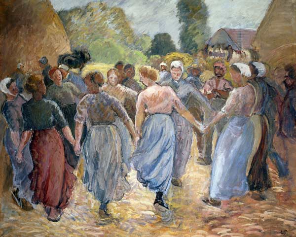 Tanzende Bauersfrauen von Camille Pissarro