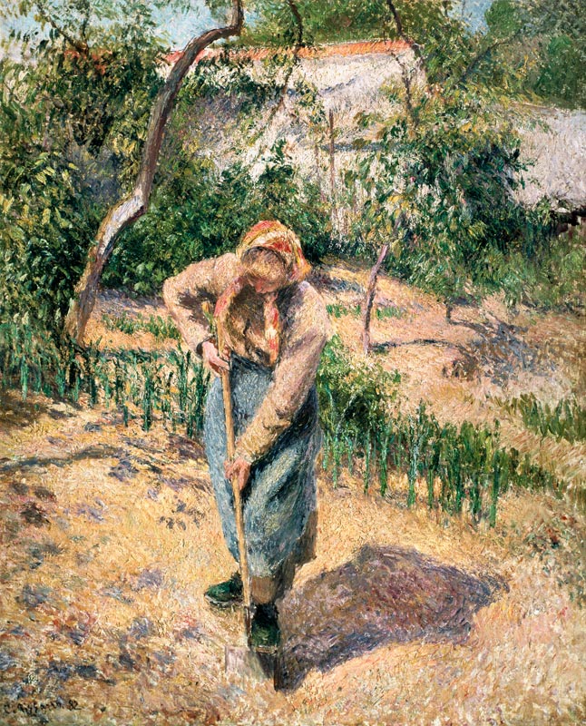 Bauersfrau bei der Gartenarbeit von Camille Pissarro