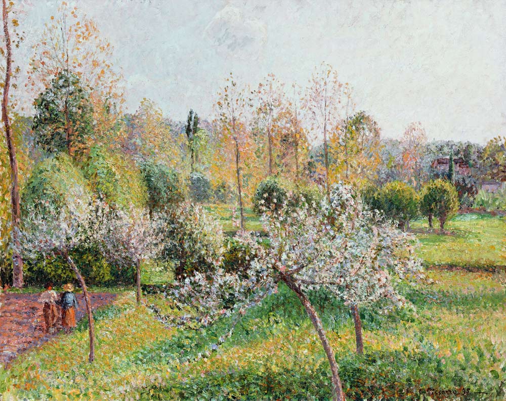 Blühende Apfelbäume in Eragny von Camille Pissarro