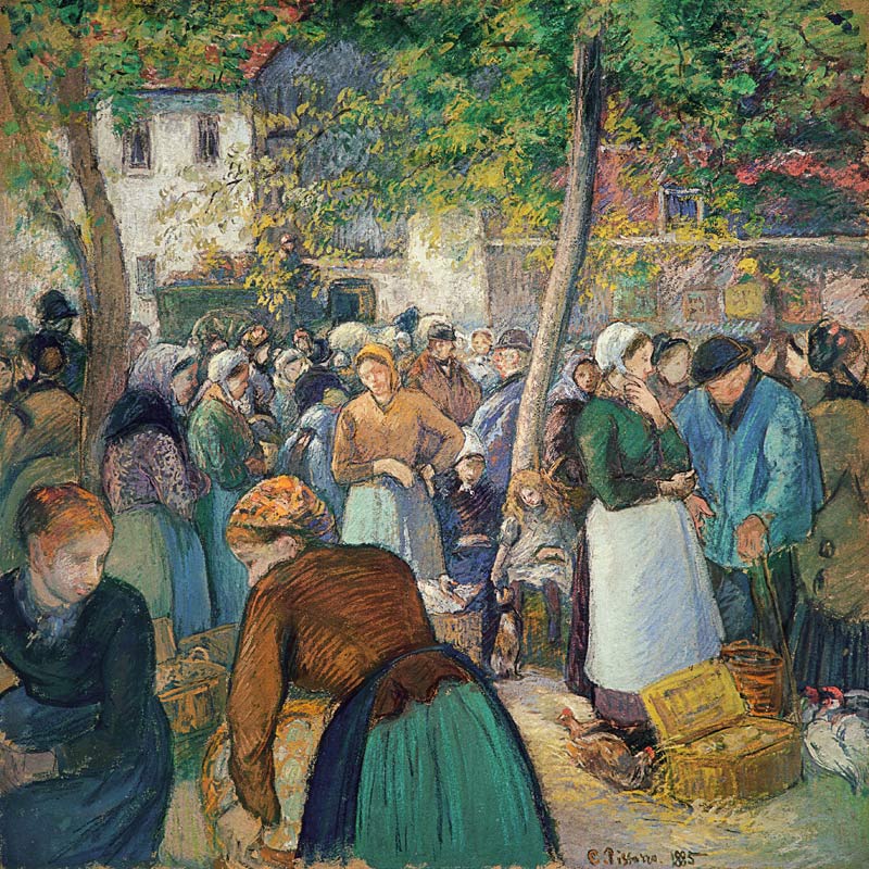 Der Geflügelmarkt, Gisors von Camille Pissarro