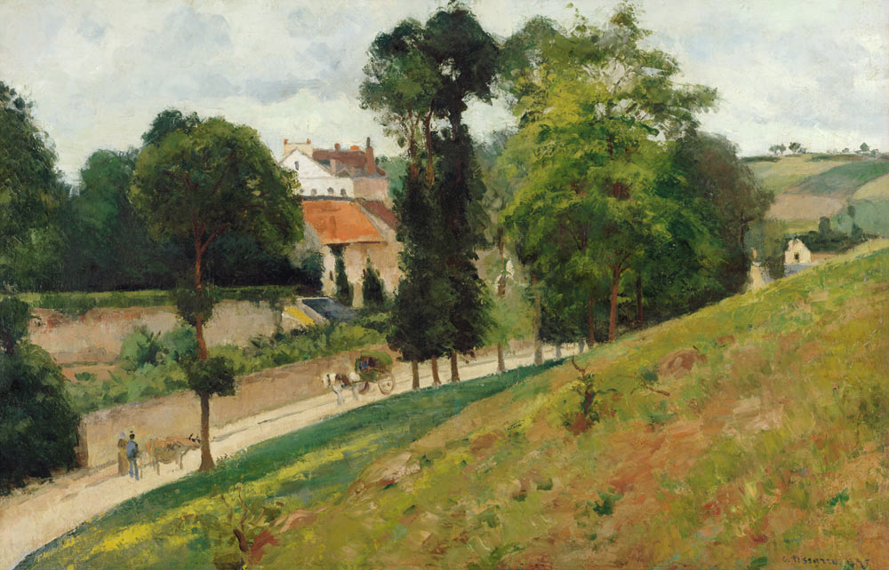 Die Rue Saint-Antoine in L´ Hermitage, Pontoise von Camille Pissarro