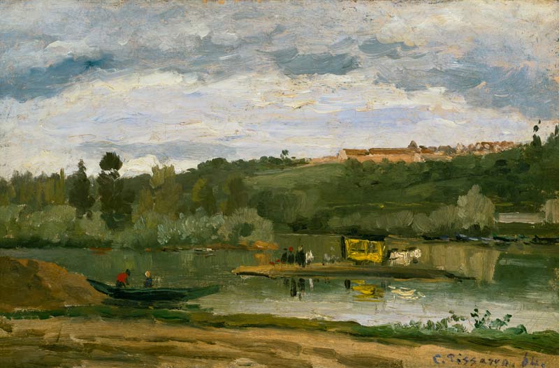 Ferry at Varenne-Saint-Hilaire von Camille Pissarro