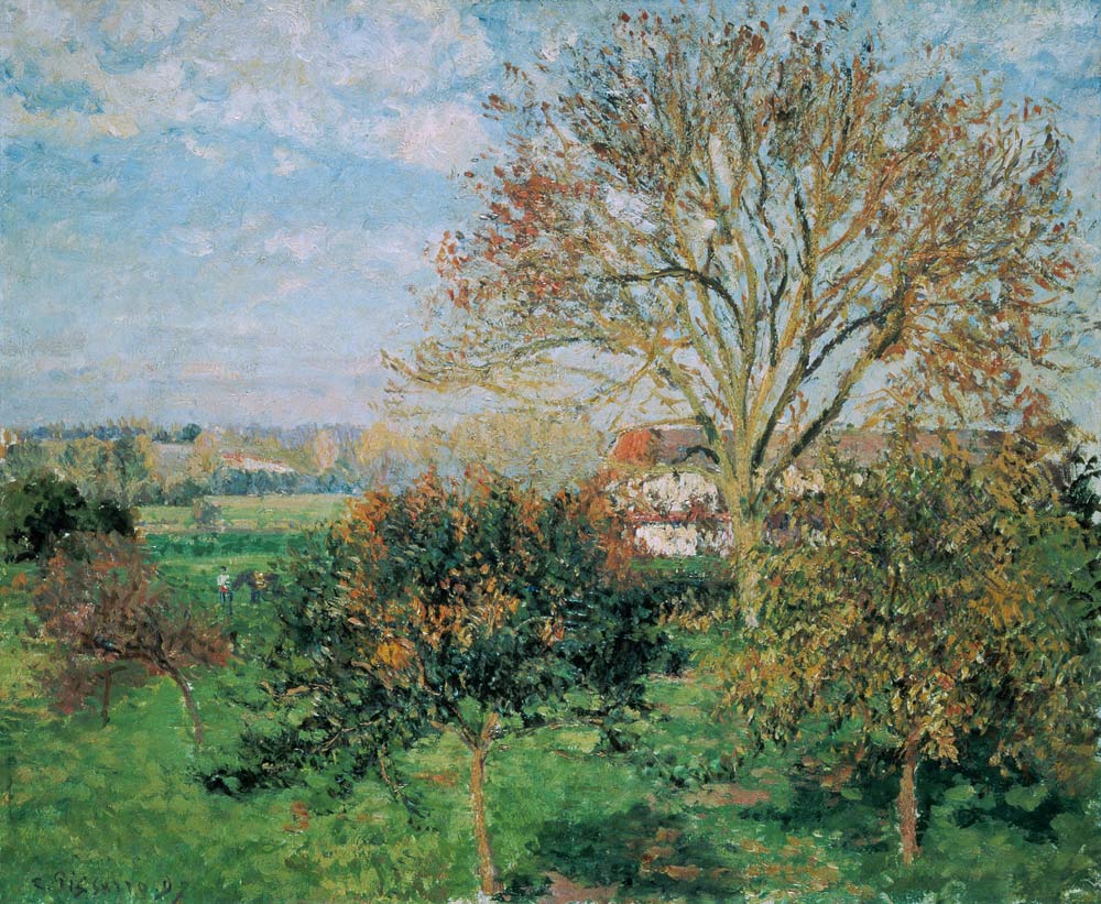 Herbstmorgen in Eragny von Camille Pissarro