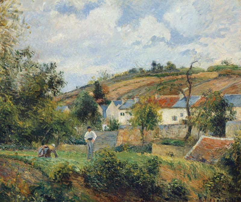 Village near Pontoise von Camille Pissarro