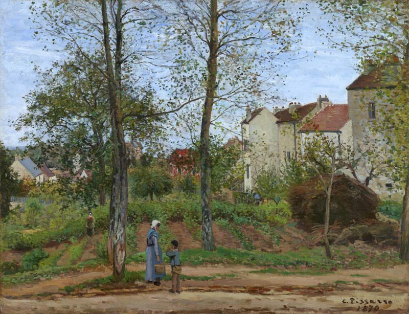 Landschaft bei Louveciennes I von Camille Pissarro