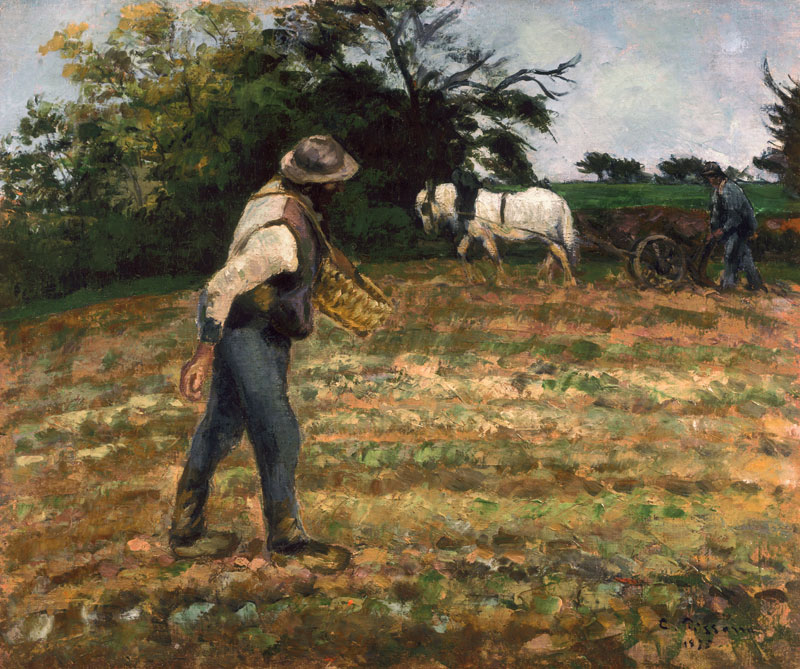The Sower, Montfoucault von Camille Pissarro