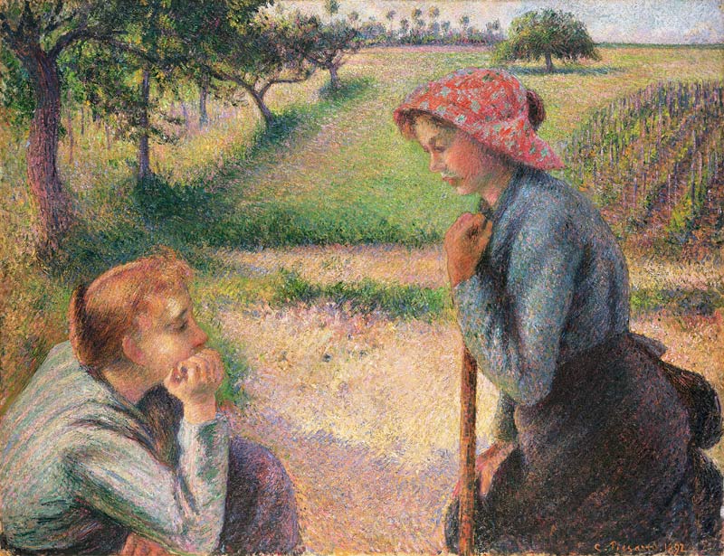 Zwei junge Bäuerinnen von Camille Pissarro