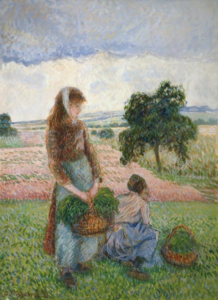 Bäuerinnen mit Körben von Camille Pissarro