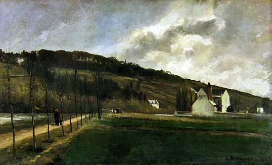 Banks of the river Marne in winter von Camille Pissarro