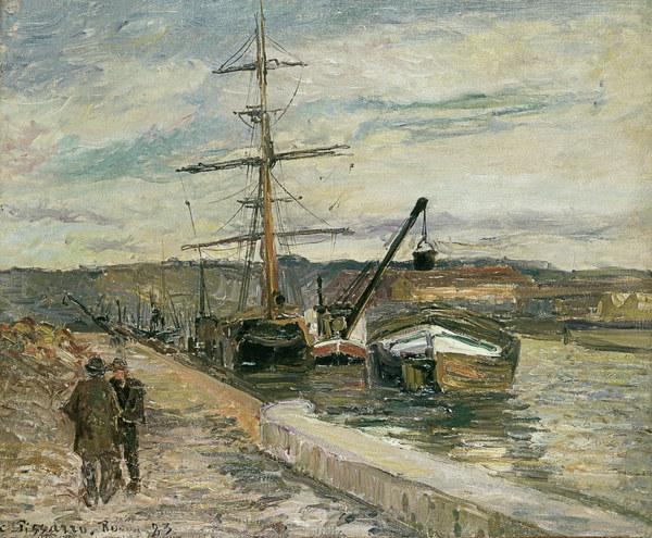 Camille Pissarro / Port of Rouen / 1883 von Camille Pissarro