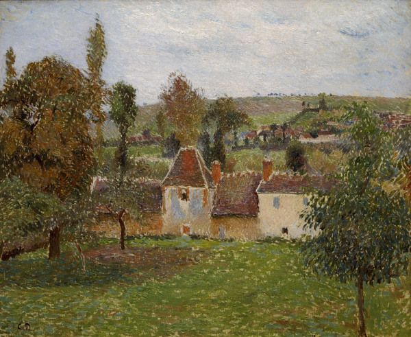 C.Pissarro, Farm in Bazincourt von Camille Pissarro