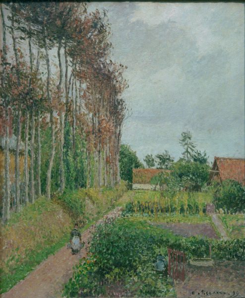 C.Pissarro, Gehöft der Auberge Ango von Camille Pissarro