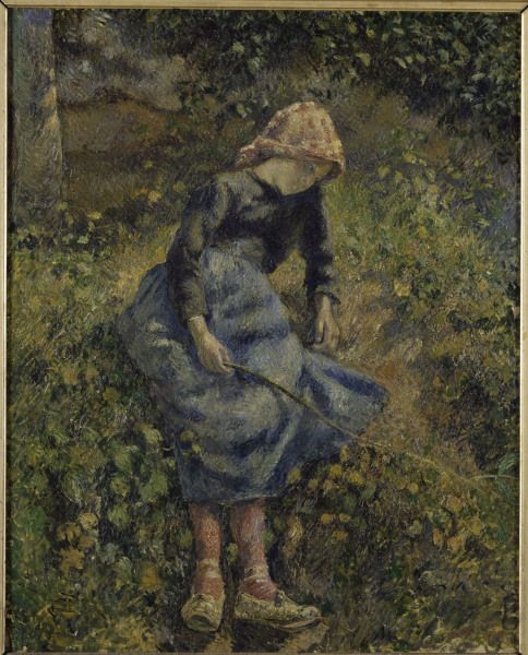 C.Pissarro, Jeune Fille a la Baguette von Camille Pissarro