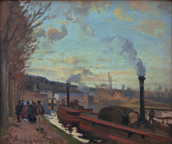 C.Pissarro, The Seine near Port-Marly von Camille Pissarro