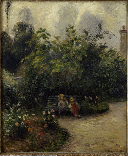 Ecke im Garten in L''Hermitage von Camille Pissarro