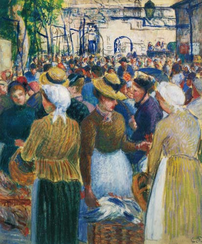 Der Geflügelmarkt in Gisors von Camille Pissarro