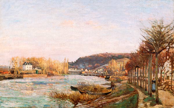 Die Seine bei Bougival von Camille Pissarro