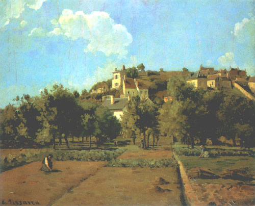 Die Gärten von L´ Hermitage, Pontoise von Camille Pissarro